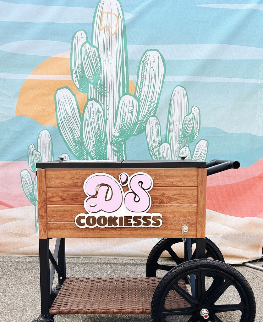 Custom Mobile Bar Cart Sign with Logo