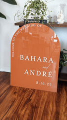Acrylic Arch Wedding Welcome Sign