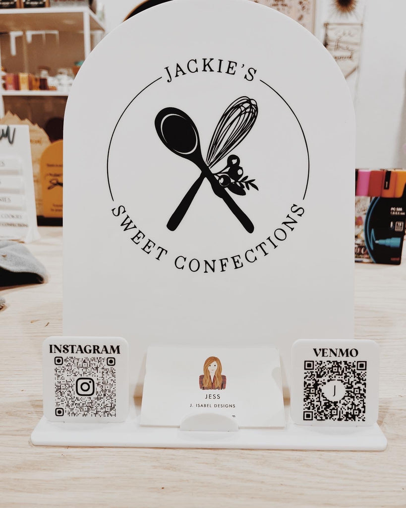 Custom business QR code sign