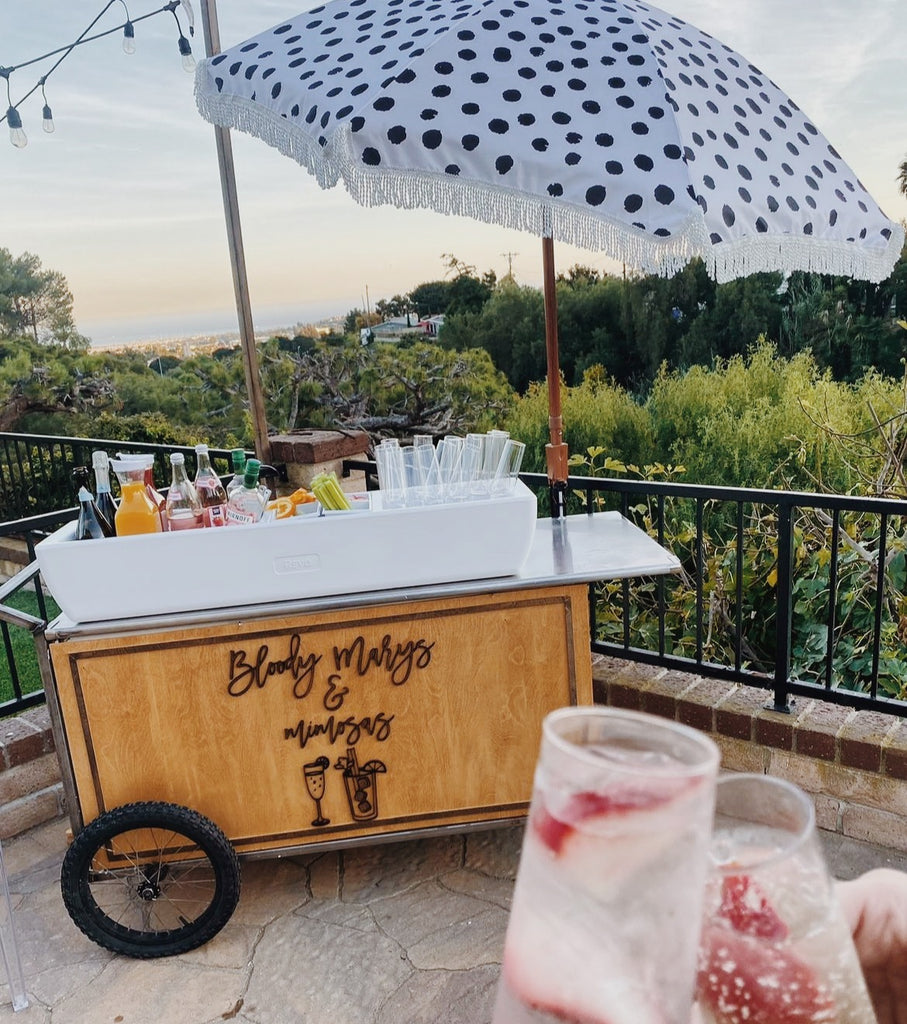 Custom Mobile Bar Cart Sign with Logo