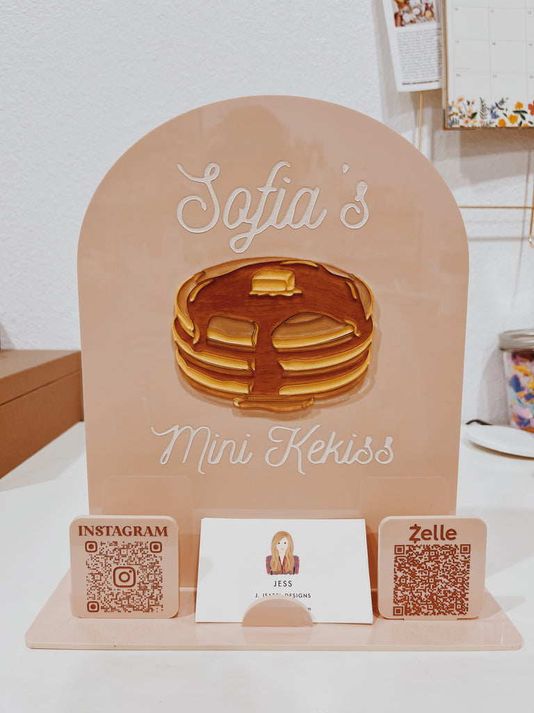 Custom business QR code sign