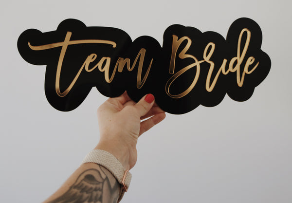 Acrylic photo booth prop signs
