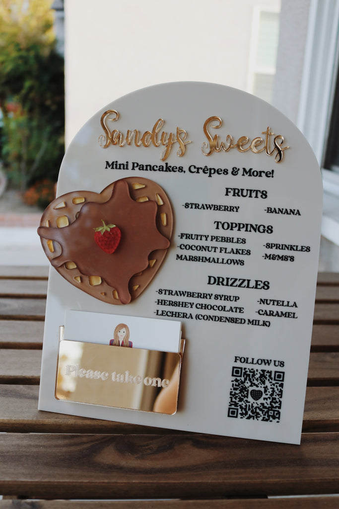Custom business QR code sign