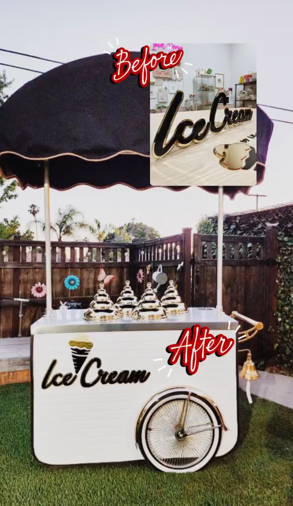 Custom Mobile Bar Cart Sign with Logo