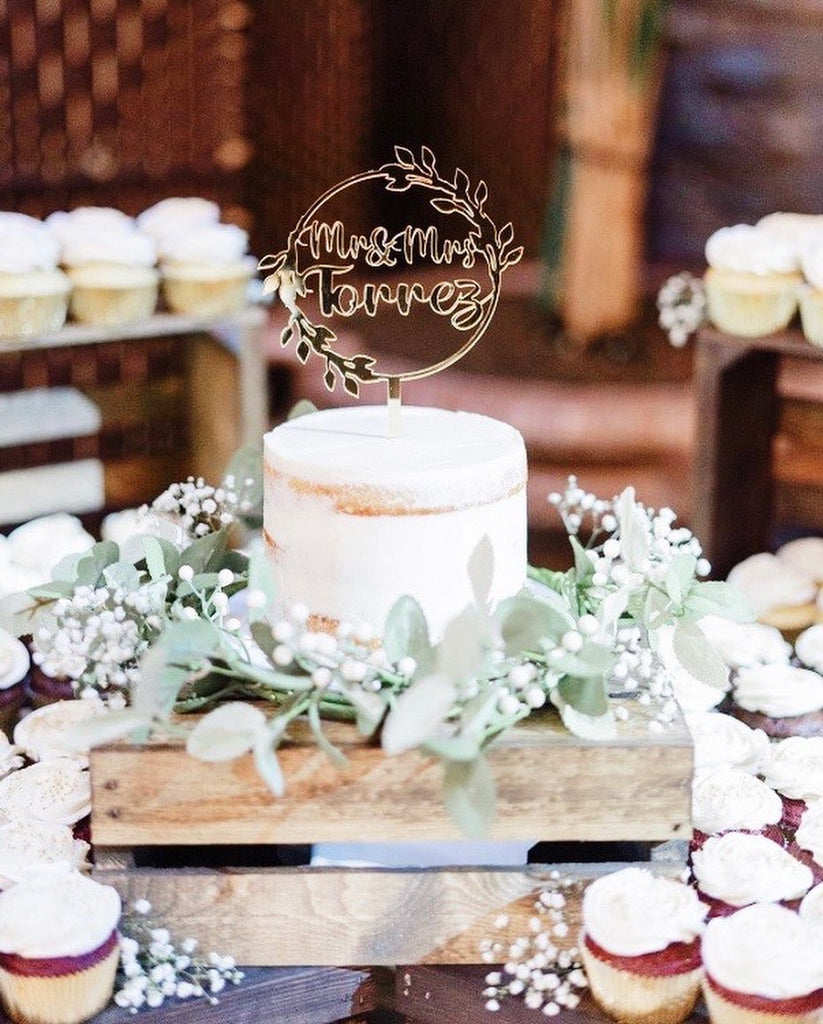 laser cut cake topper
