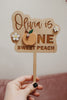 Custom wood first  birthday cake topper