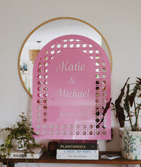 Acrylic Arch Wedding Welcome Sign