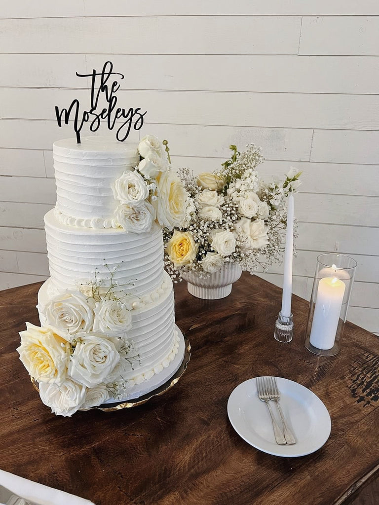 Custom acrylic wedding cake topper