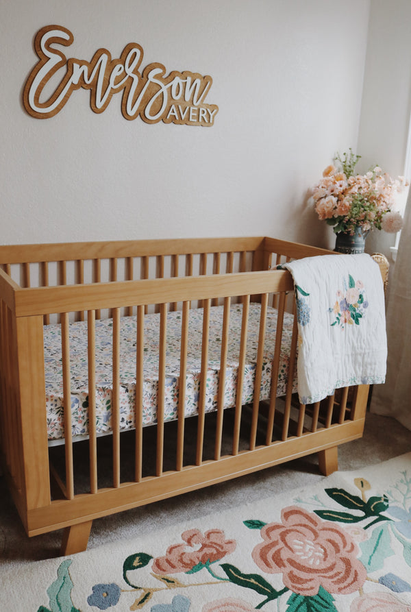 Custom wood baby nursery name sign