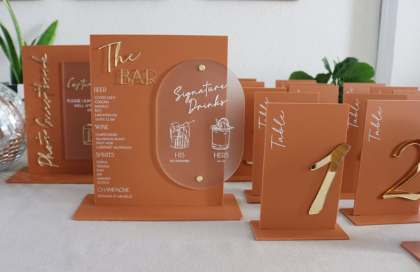 Acrylic wedding signs
