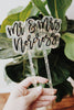 Custom acrylic wedding cake topper