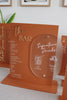 Acrylic wedding bar menu
