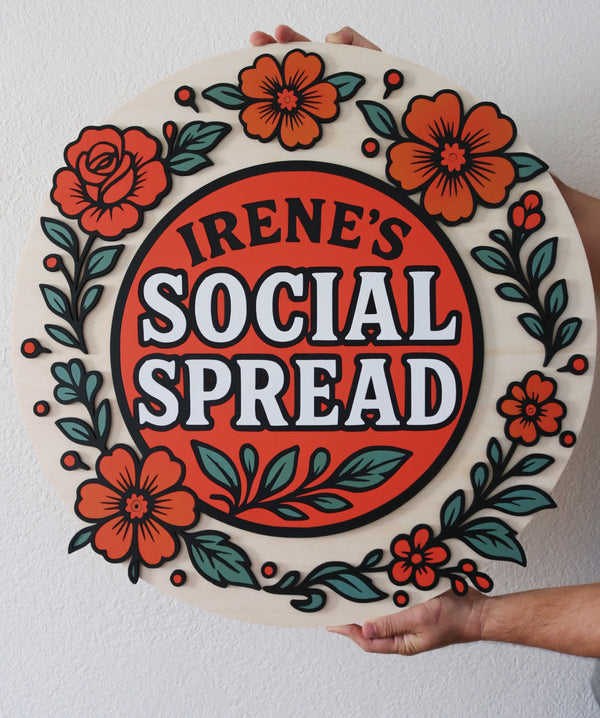 Custom cart sign for business