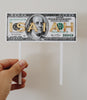 Hundred dollar bill custom cake topper