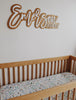 Custom wood baby nursery name sign