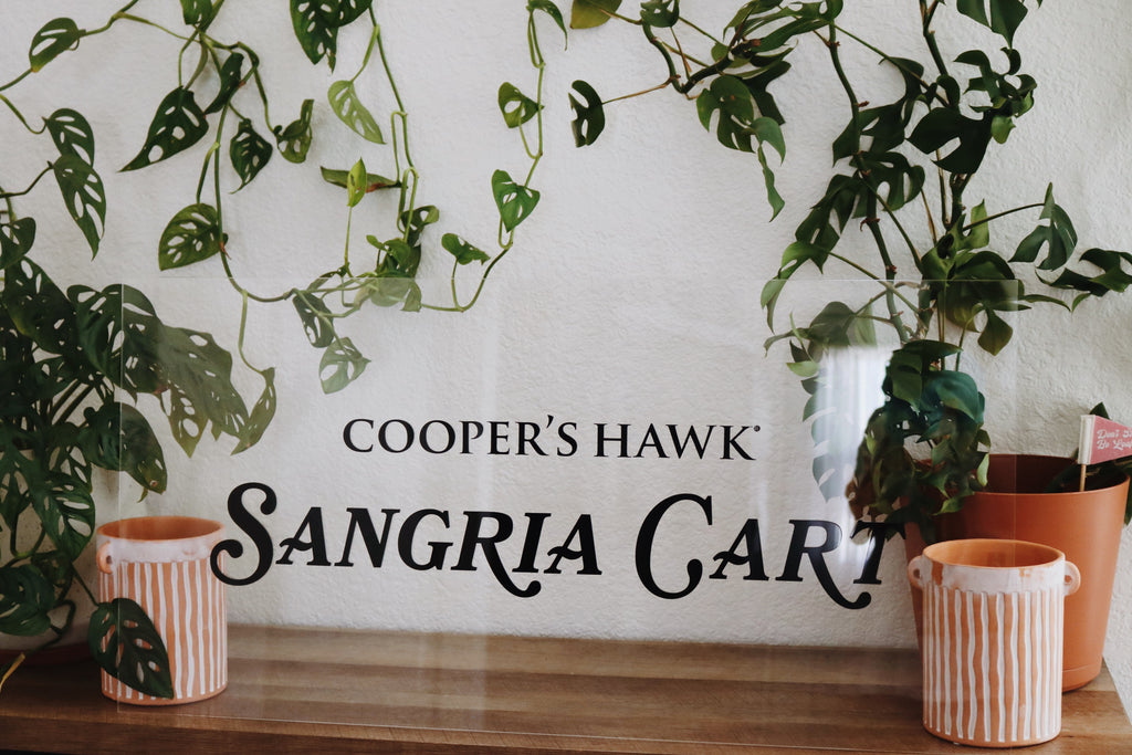 Custom Mobile Bar Cart Sign with Logo Acrylic