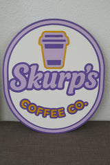 Custom Mobile Bar Cart Sign with Logo wood